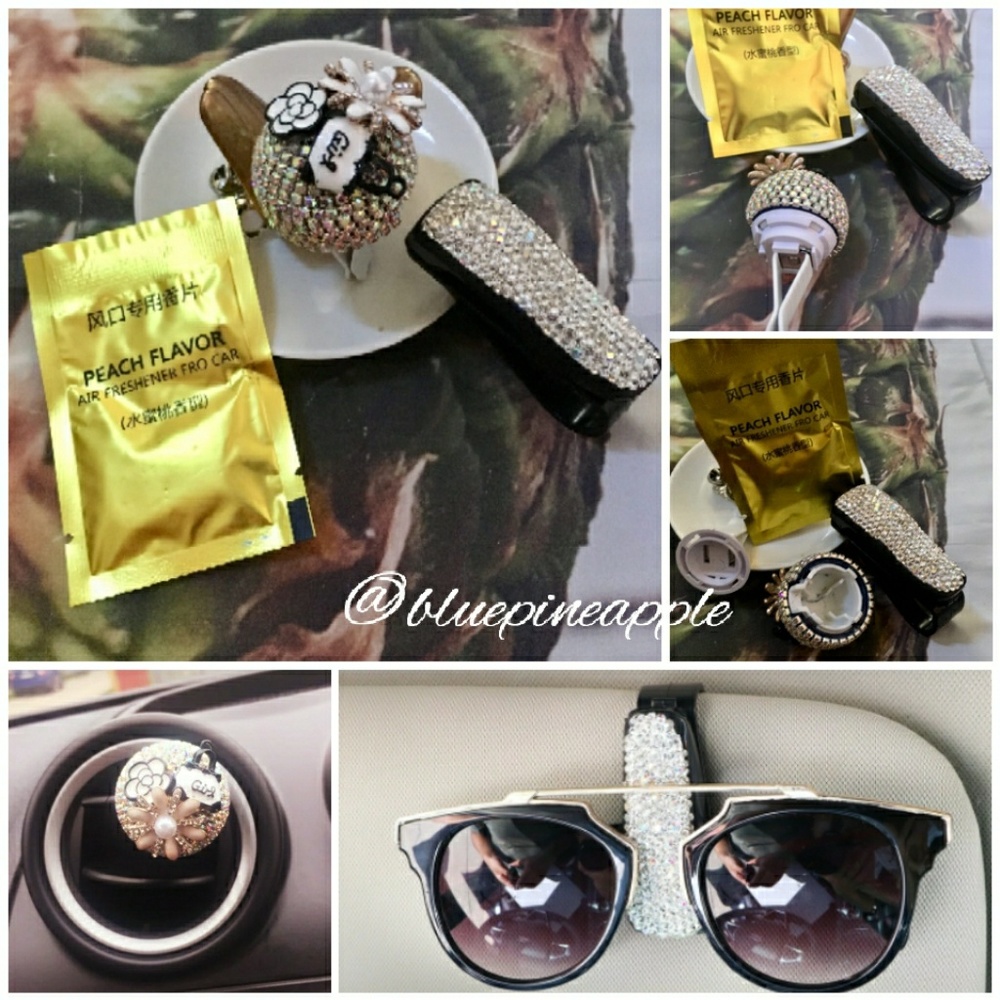 Just in **Air Refreshner Peach & Sunglasses Holder